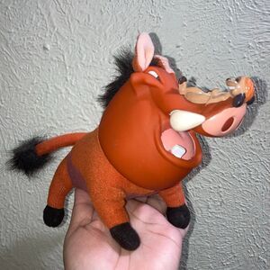 Vintage Applause disneys lion king pumbaa plush body with rubber face